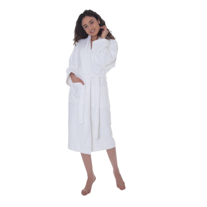Winston Porter Comfy 100 Turkish Cotton Terry Cloth Bathrobe Wayfair